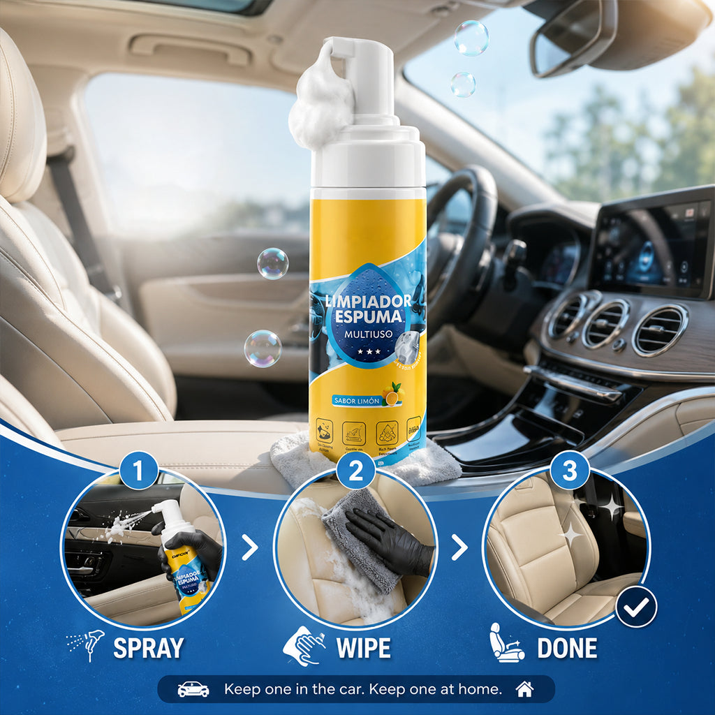 🧴4-in-1 Multi-Enzyme Foam Cleaner – Deep Clean Car, Kitchen, Bathroom & Sofa