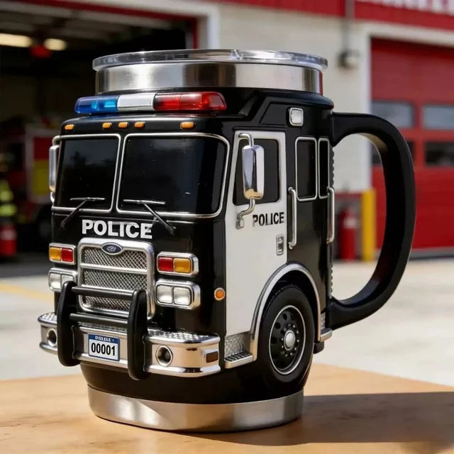 πππ 3D First Responder Vehicle Mug | Police Fire Ambulance Gift Cup