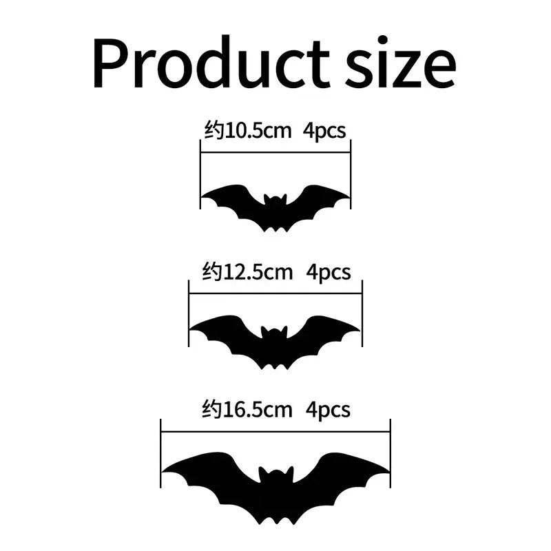π₯ 2026 Hot Sale 3D LED Bat Wall Decorations β 12/24PCS Light-Up Halloween Decor for Walls, Windows & Parties