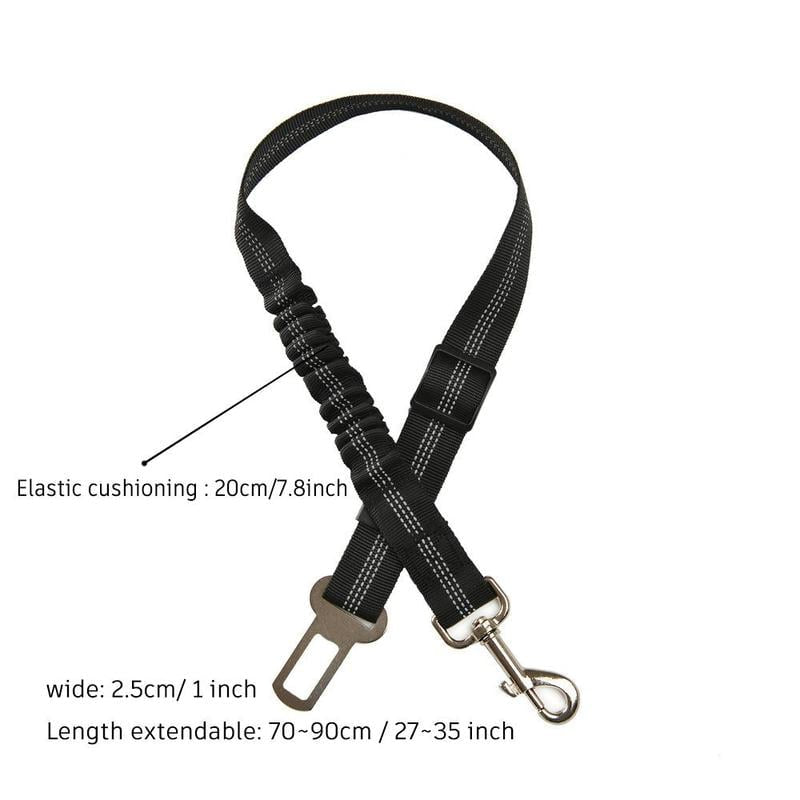 Pet Dog & Cat Seat Belts for Cars, Adjustable Safety Leash/Harness Compatible with Vehicle Headrests