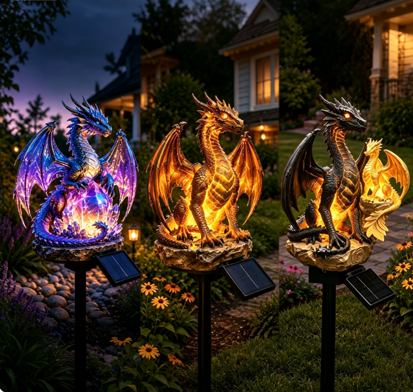 π
2026 Best Selling Solar Garden Lights π Amethyst Crystal Dragon β Solar Dragon Crystal Garden Lightβ¨οΈ