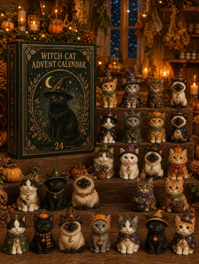 🐱Cat Advent Calendar Gift for Adults Friends Cat Owners and Lovers Christmas Holiday Countdown Gift 24 Designs Cats Charm Christmas Tree Ornament