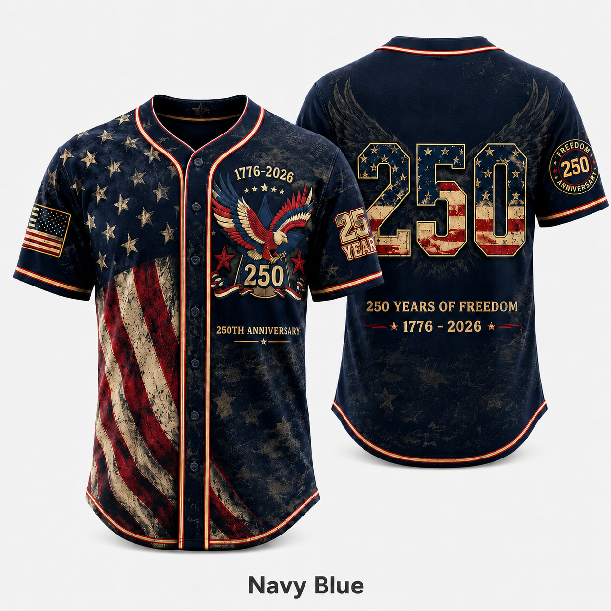 β° Last Day 55% OFF πΊπΈπ¦
America 250th Anniversary Baseball Jersey β 1776β2026 Patriotic Freedom Shirt