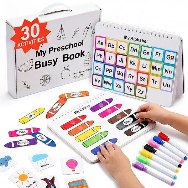 🔥 TODAY ONLY 50% OFF | 🧸 Mallify Montessori Busy Book for Kids – 30 Fun Learning Activities 📚