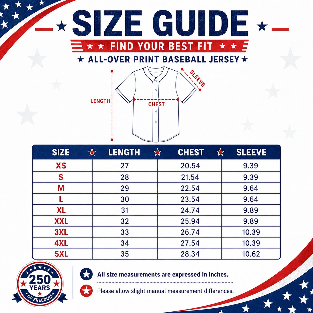 🔥HOT SALE 55% OFF👕USA 250th Anniversary Patriotic Baseball Jersey 1776–2026 4th of July Shirt