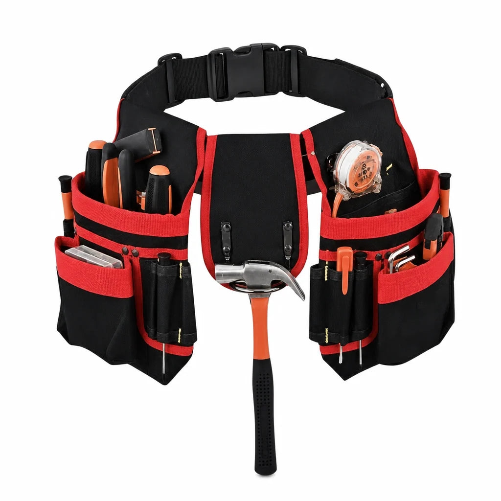 👷 50% OFF! 🛠️ Adjustable Tool Waist Bag – Multi-pocket & hands-free carry ✨