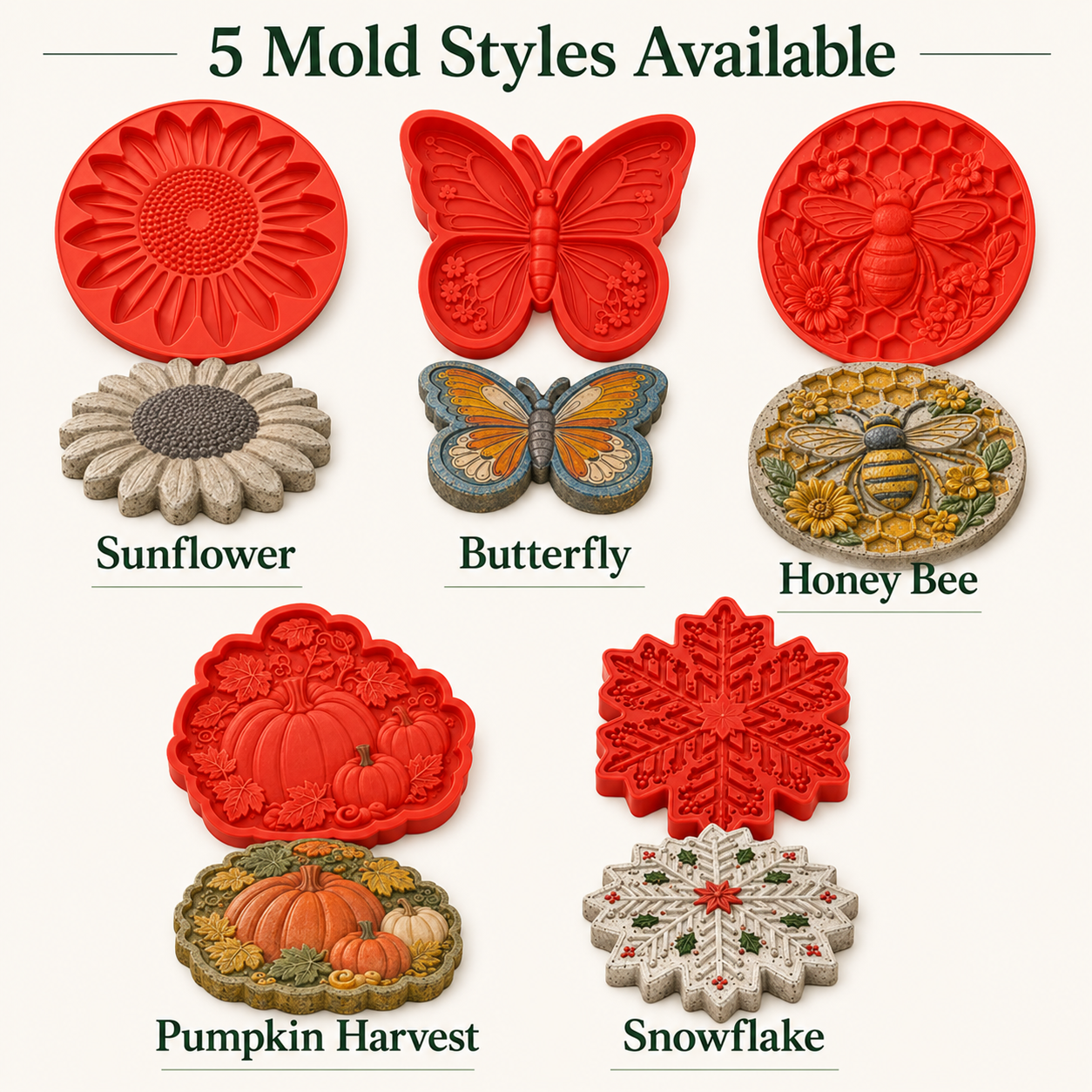 💥HOT SALE 55% OFF🌻 Reusable Sunflower Stepping Stone Mold