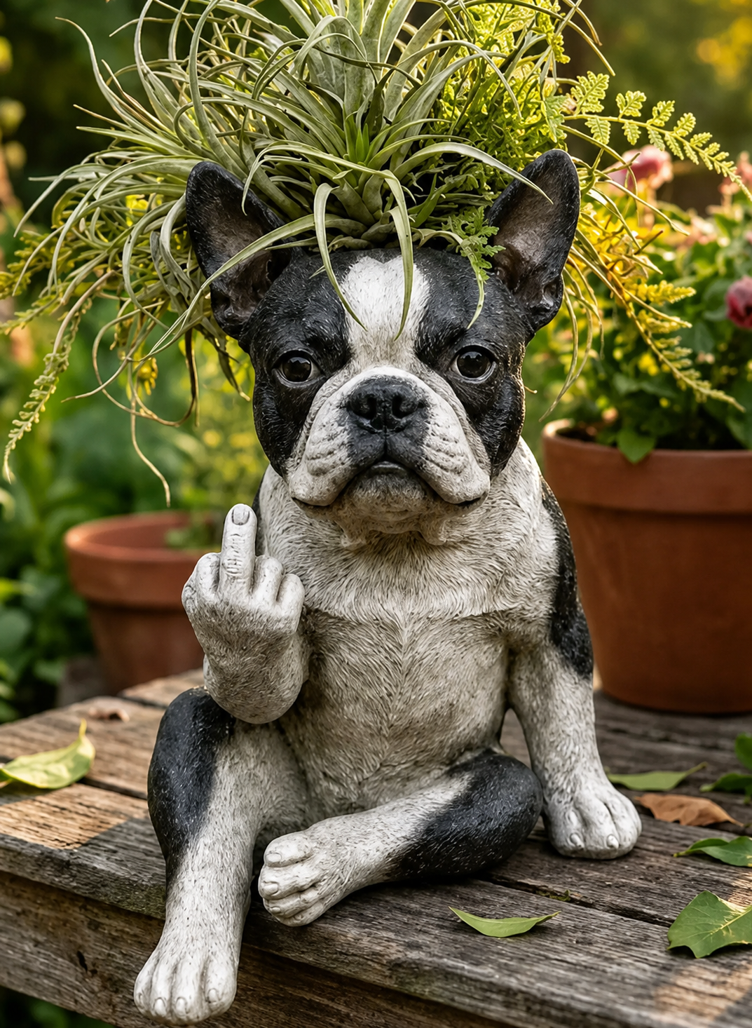π SPECIAL OFFER | Funny Bulldog Planter β Unique Plant Lover Gift & Cheeky Garden Decoration