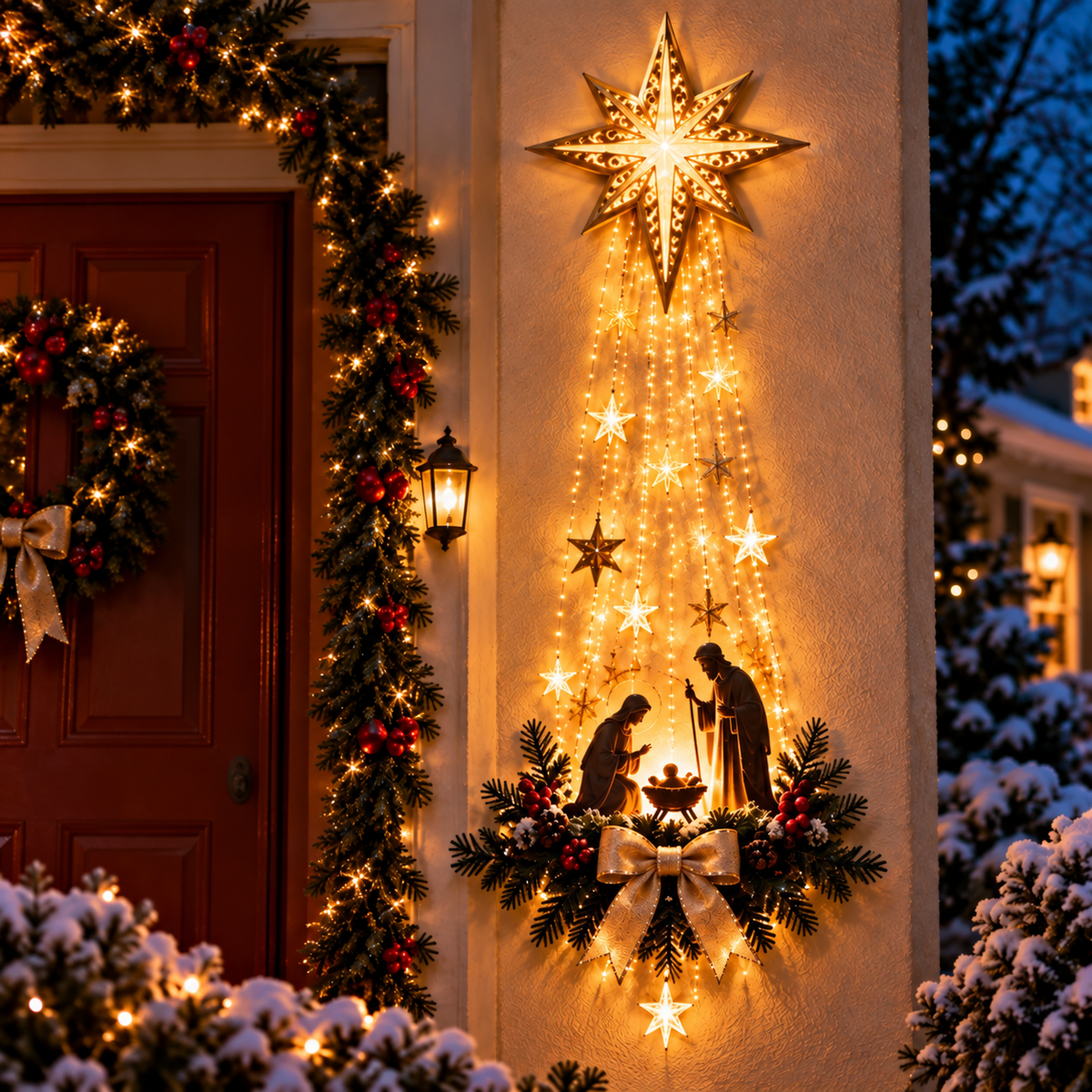 🔥50% OFF TODAY ✝️ Jesus, Angel & Nativity Lighted Wall Light Décor