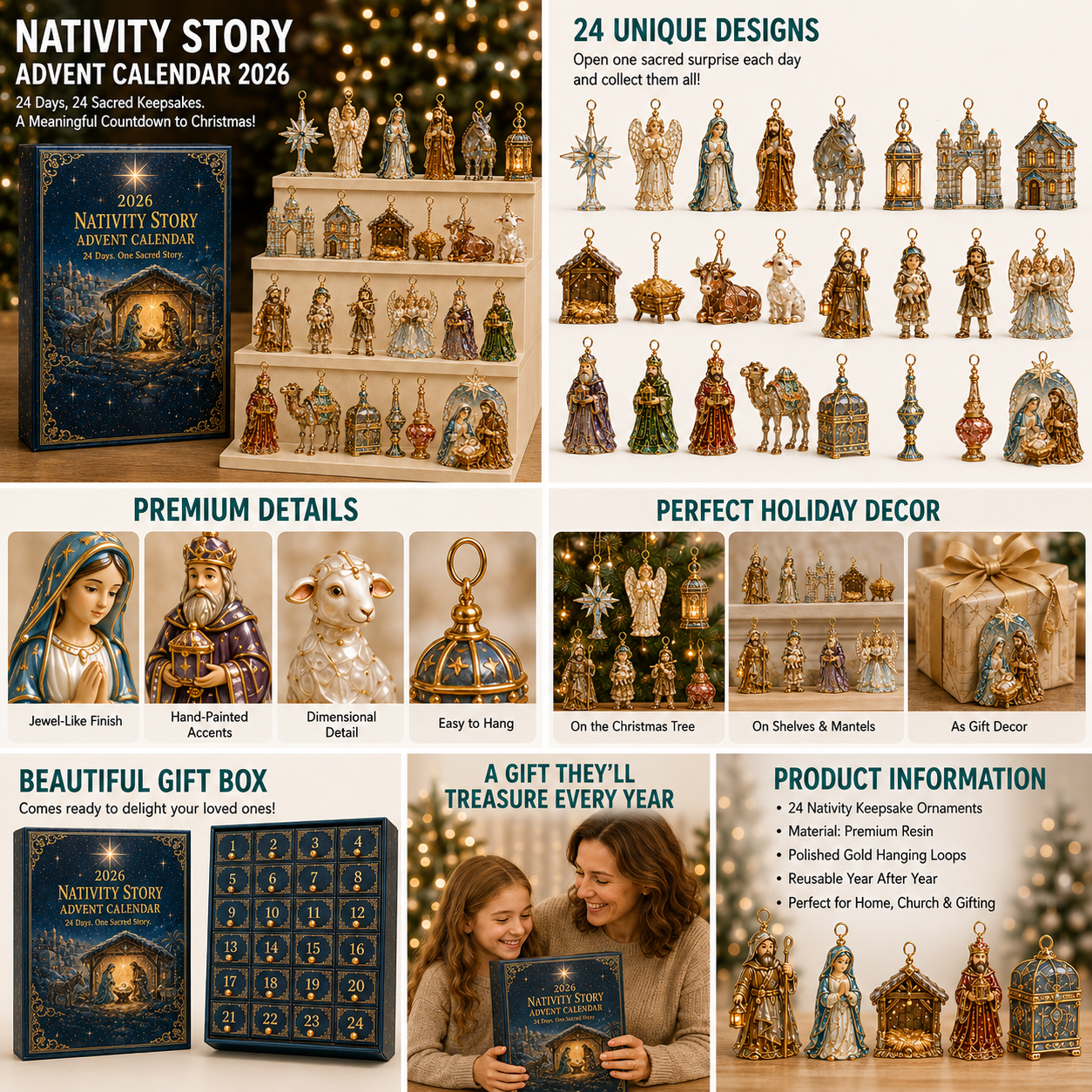 🎅 2026 Christmas Gift 50% OFF✨🎄 2026 Nativity Story Advent Calendar – 24 Days of Sacred Christmas Surprises
