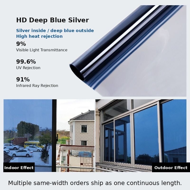 🔥 Last Day 50% OFF☀️ One-Way Mirror Window Film – Heat Control & UV Protection