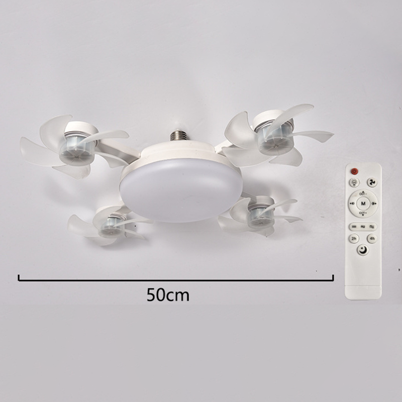 🔥HOT SALE 50% OFF🌀New E27 Socket Ceiling Fan Light – 2‑in‑1 Silent LED Fan with Remote Control
