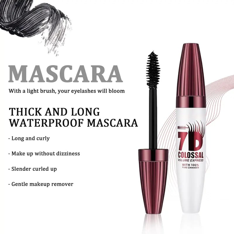 🔥LAST DAY 55% OFF👀7D Waterproof Mascara – 24H Volume & Curl