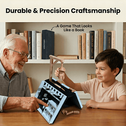 🔥LAST DAY 49%OFF 📚 Vintage Game Set: Enjoy a sophisticated game night and store it away elegantly in a compact book case.