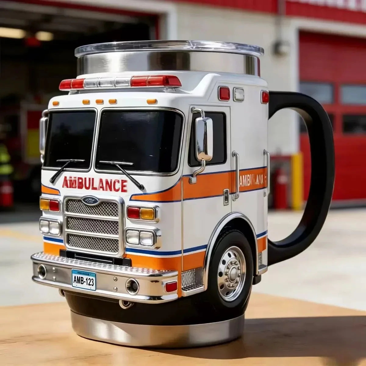 🚓🚒🚑 3D First Responder Vehicle Mug | Police Fire Ambulance Gift Cup