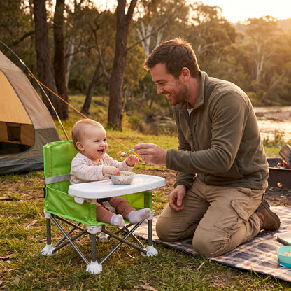 🔥 50% OFF Today – Foldable Baby Camping Chair with Tray for On the Go