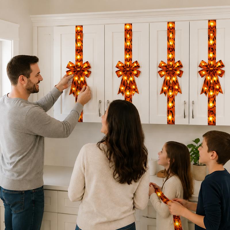 🎃 Beat the Rush! Early Bird Halloween Sale is LIVE.🎃LED Lantern Halloween Bow-2 Pack