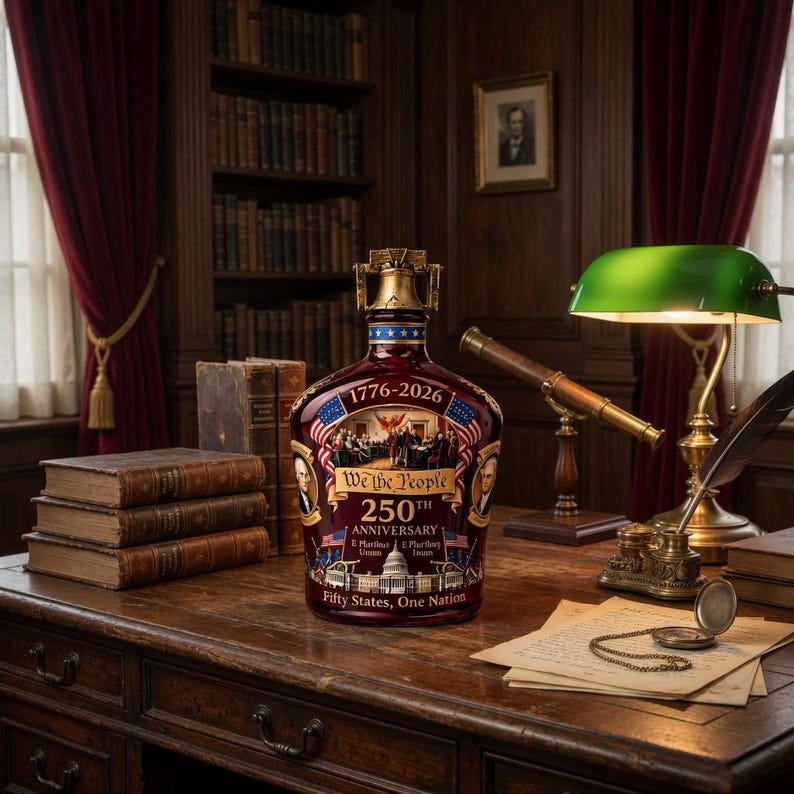 🇺🇸 BEST SELLER🔥1776–2026 250th Anniversary Whiskey Bottle & Glass Gift Set