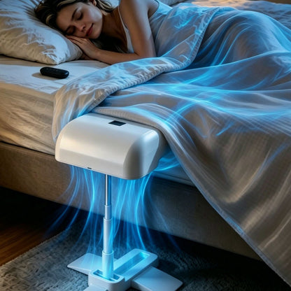 🛏️ Bed Cooling Fan – ❄️ Cordless Under-Duvet Sleep Fan with 5 Speeds & Adjustable Height