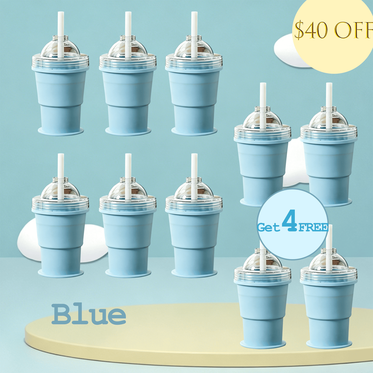 🧊55% OFF TODAY🥤 Foldable Ice Cup with Built-In Ice Ball Mold