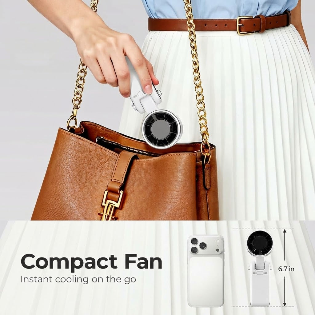 ❄️50% OFF TODAY💨 Portable Handheld Turbo Fan | High-Speed Rechargeable Cooling Fan for Travel, Office & Outdoor