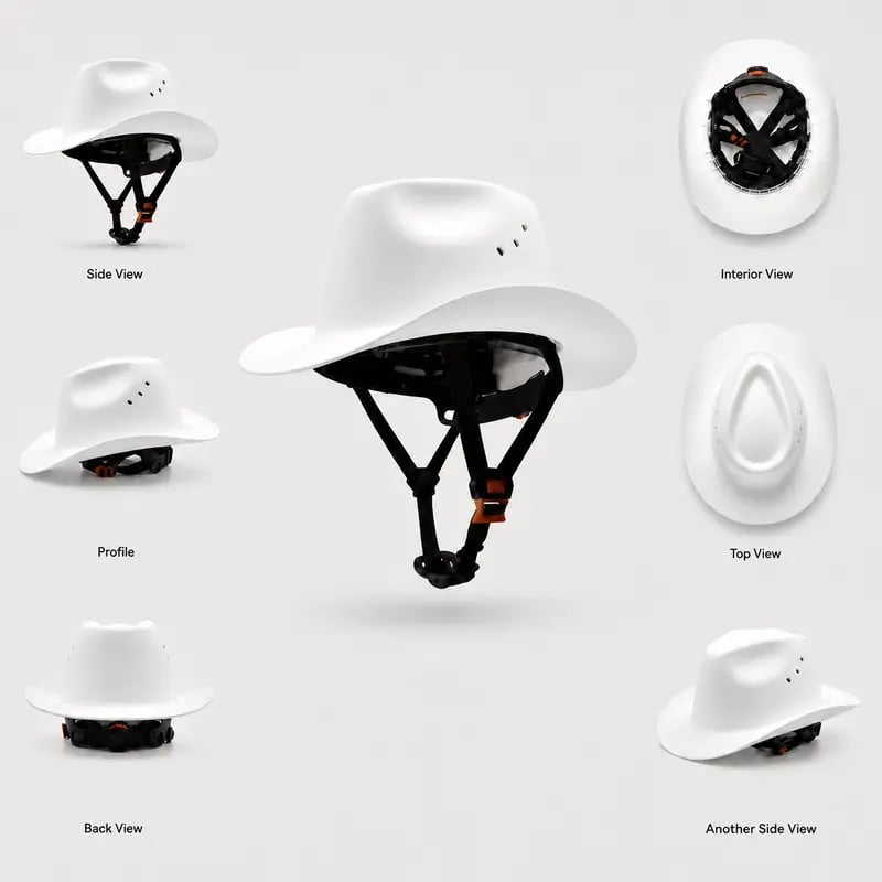 🔥LAST DAY 50% OFF ⛑️Western Cowboy Hard Hat, Vented Wide Brim Safety Helmet for Construction & Ranch Workers