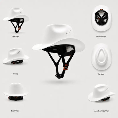 🔥LAST DAY 50% OFF ⛑️Western Cowboy Hard Hat, Vented Wide Brim Safety Helmet for Construction & Ranch Workers