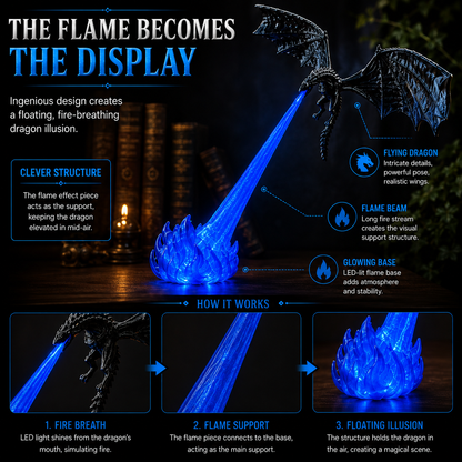 📚🐉 3D Dragon LED Book Nook Light 🔥 Magical Fantasy Shelf Decor