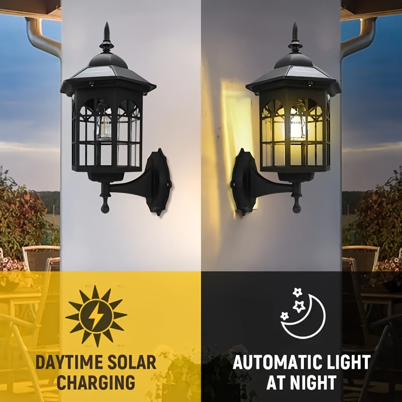 🔥LAST DAY 50% OFF🏡✨ Vintage Solar Motion Sensor Wall Light | IP65 Waterproof Outdoor Garden & Patio Lantern ☀️