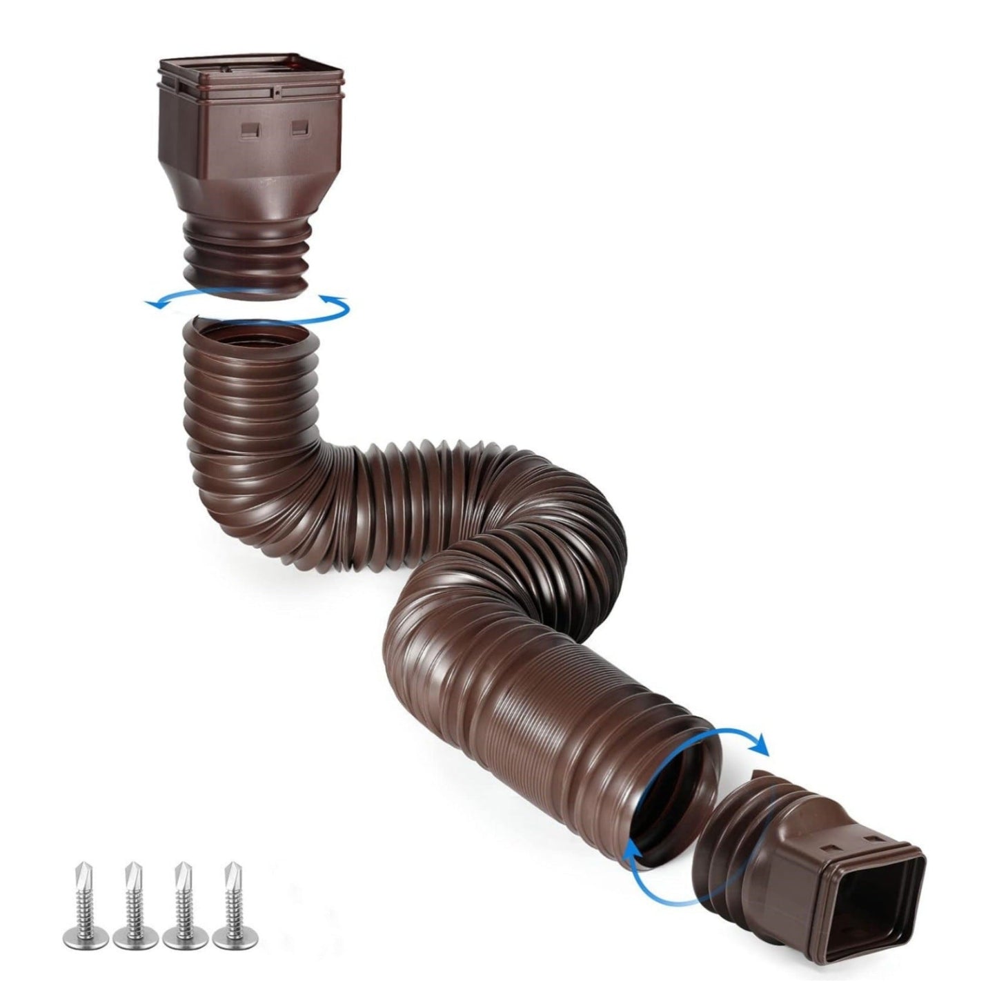🏡 Flexible Rain Gutter Downspout Extension Kit  – Adjustable 22"-63" Drain Pipe with Leaf Filter for Foundation Protection