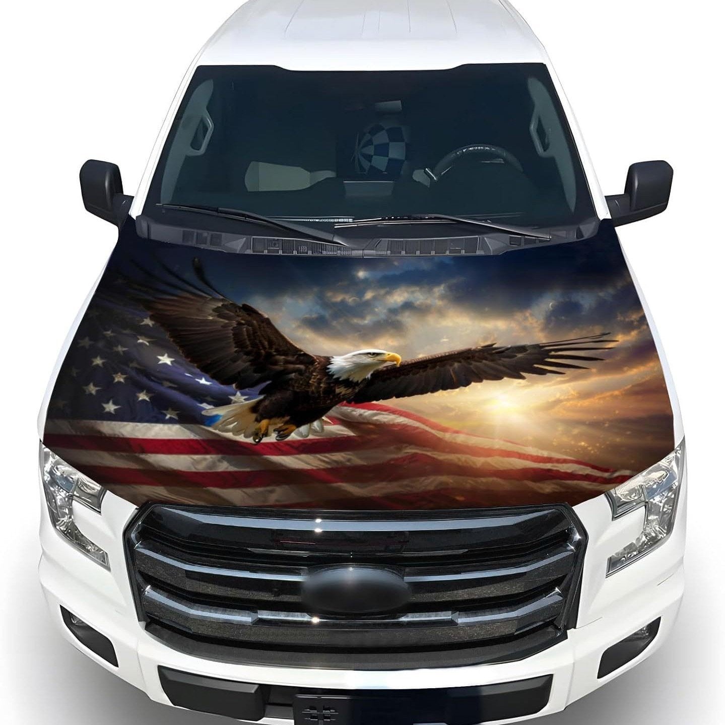 🔥50% OFF Flash Sale 65K+🎉American Car Hood Flag🦅No Glue No Tools🚗 Install in 1 Minute