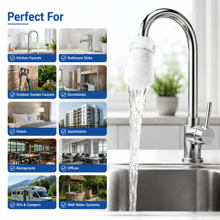 Faucet Filter Cotton Bags - Universal, 100 PCS Splash-Proof Faucet Filter Set 2