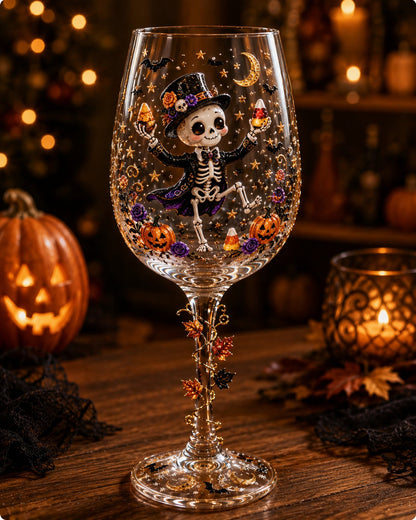 🔥LAST DAY 50% OFF - 🎁 Halloween 3D Wine Glass Collection Gift Box Set – 6 Spooky Collectible Designs 🎃🍷