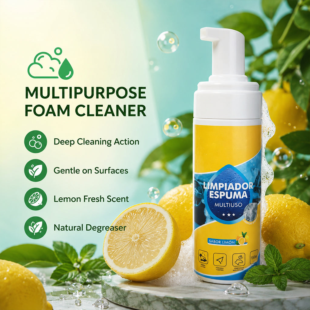 🧴4-in-1 Multi-Enzyme Foam Cleaner – Deep Clean Car, Kitchen, Bathroom & Sofa