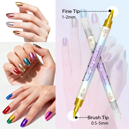 12/24 Colors Nail Art Marker – DIY 3D Markers for Drawing, Dotting & Manicure