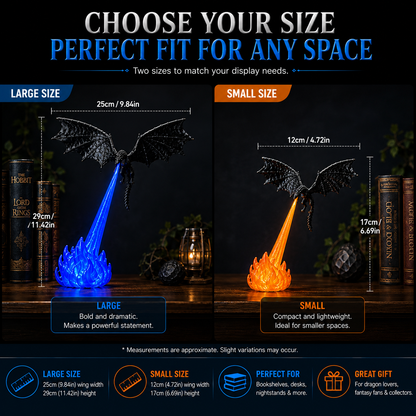 📚🐉 3D Dragon LED Book Nook Light 🔥 Magical Fantasy Shelf Decor