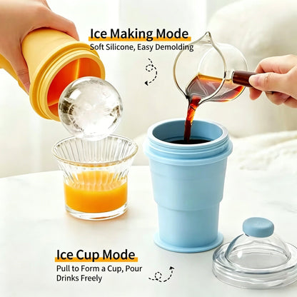 🧊55% OFF TODAY🥤 Foldable Ice Cup with Built-In Ice Ball Mold