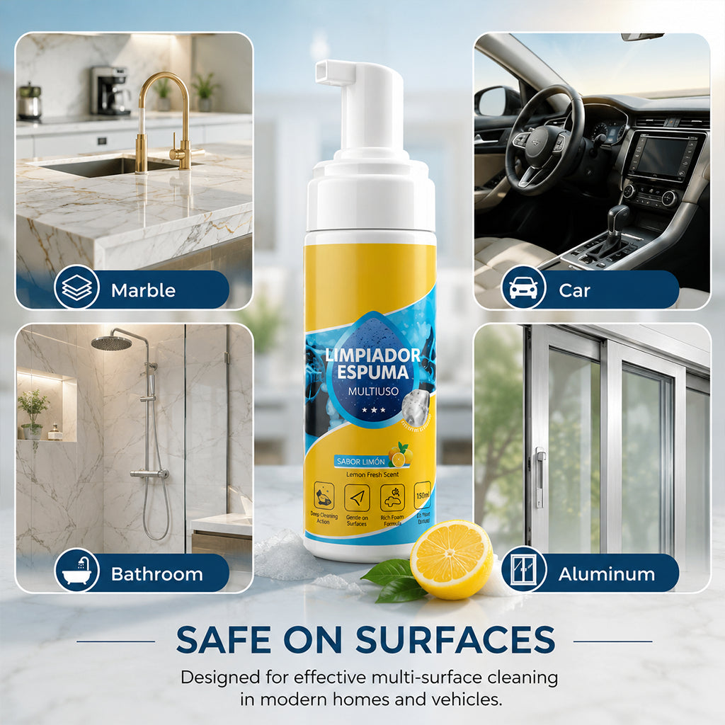 🧴4-in-1 Multi-Enzyme Foam Cleaner – Deep Clean Car, Kitchen, Bathroom & Sofa