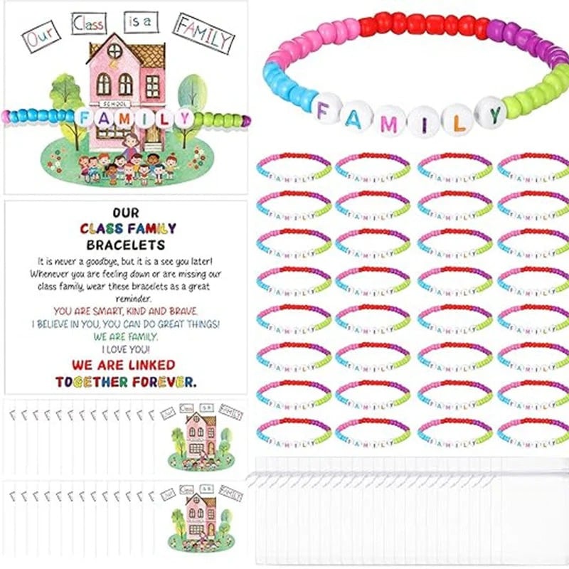 ✨🌈Pack of 25 Welcome Bead Bracelets - Strengthen Classroom Friendship & Spread Warm Kindness!
