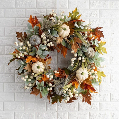 🔥Last Day 49% OFF💖 Handmade Fall Peony And Pumpkin Wreath - Year Round Wreath