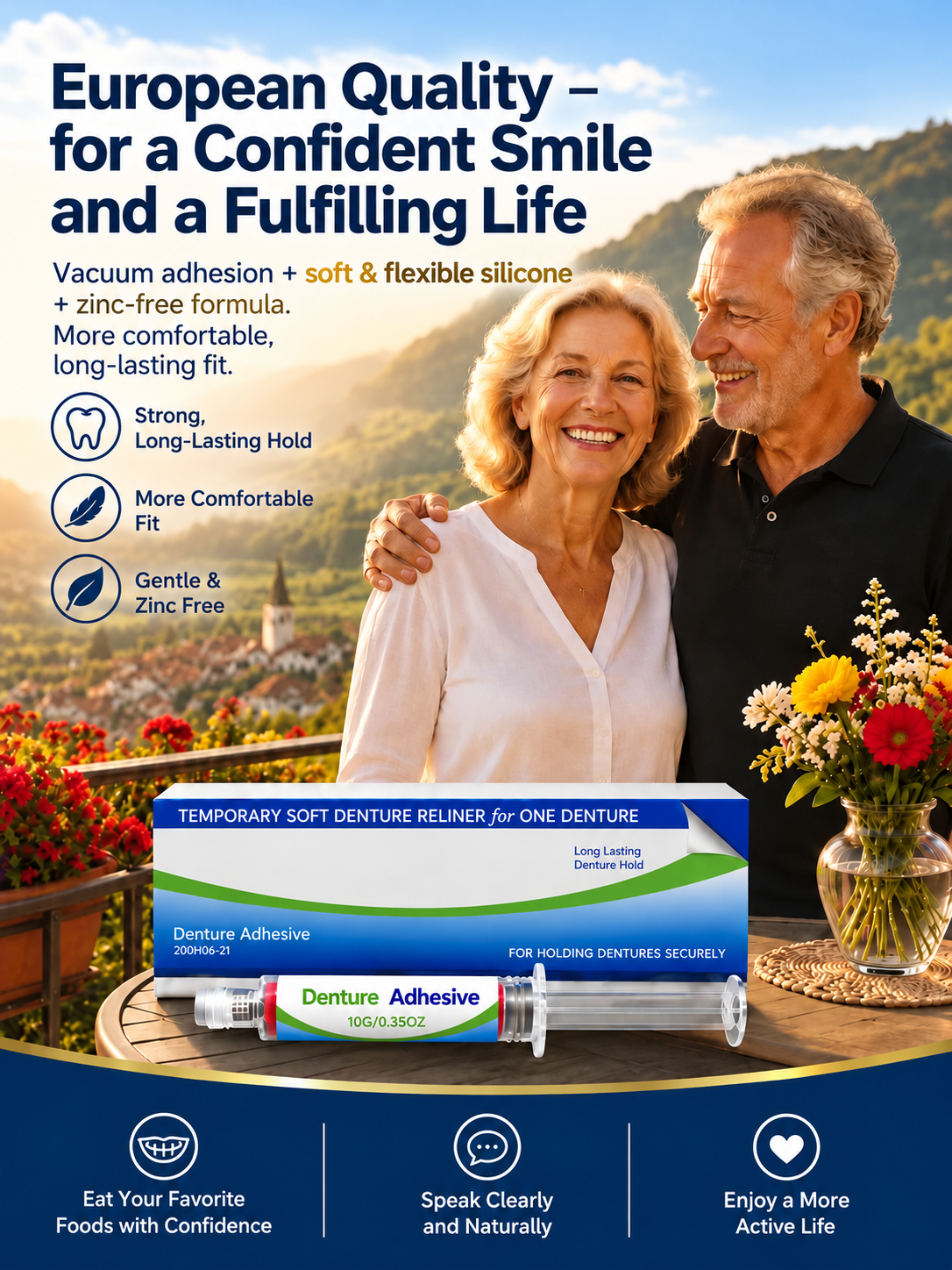 Comfort Seal Pro denture adhesive and cushion kit