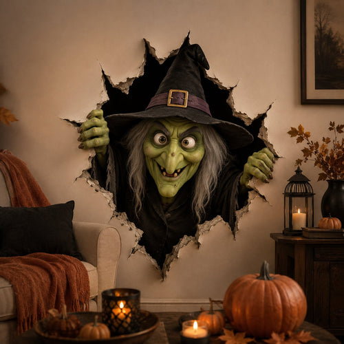 🎃 Halloween 3D Break-In Wall Decals – Realistic Spooky Wall & Window Stickers (Easy Peel & Stick)