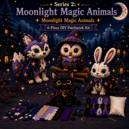 🔥 50% OFF TODAY | 🎃 Halloween Friends 4-Piece DIY Patchwork Kit Collection 🧵👻
