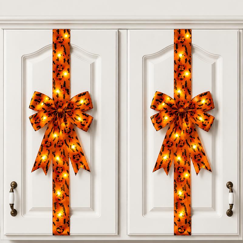 🎃 Beat the Rush! Early Bird Halloween Sale is LIVE.🎃LED Lantern Halloween Bow-2 Pack