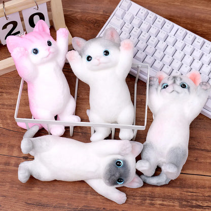 🎨🐾Soft and Cuddly Cat – Stress-Relief Squeezable Toy