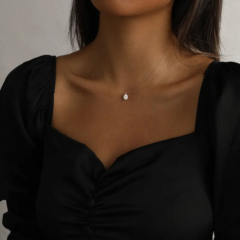 Invisible Floating Crystal Necklace