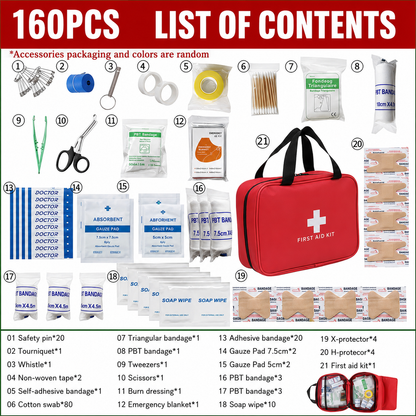 🚨First Aid Kit – High-quality, waterproof, and portable trauma first aid kit, suitable for various emergency situations