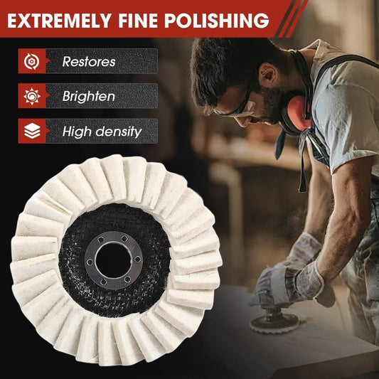 🎁Last Day Promotion 49% OFF🔥 Premium Wool Felt Polishing Flap Disc for Angle Grinders - Mirror Finish Made Easy