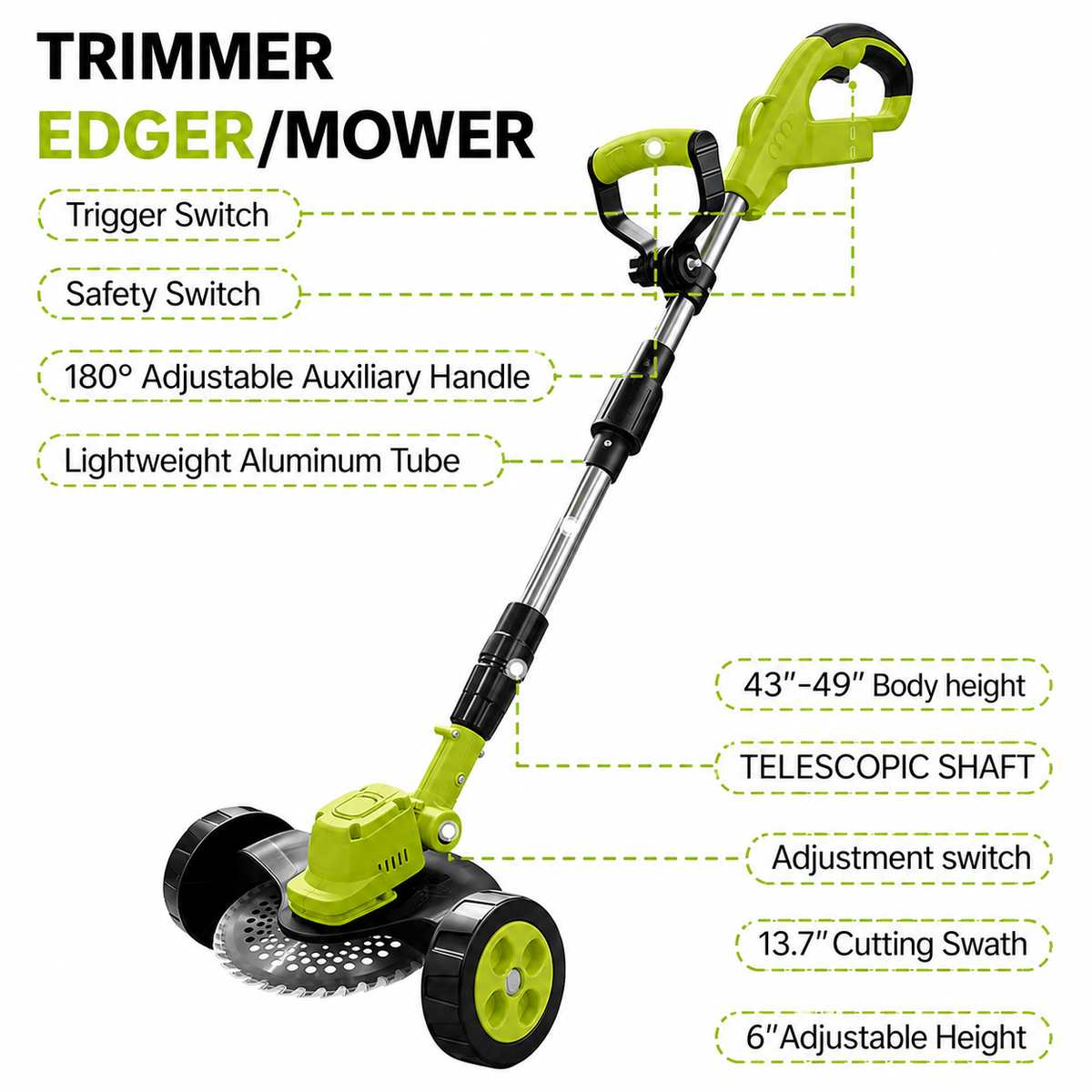 🌿55% OFF TODAY🔋3-in-1 Cordless Grass Trimmer with 2 Batteries