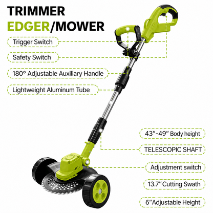 🌿55% OFF TODAY🔋3-in-1 Cordless Grass Trimmer with 2 Batteries
